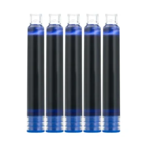 5 Cartuchos de tinta para pluma fuente 3.4mm azul